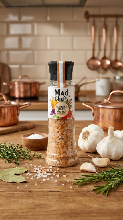 Sarımsaklı Çankırı Kaya Tuzu 370 gr – Değirmen Pet